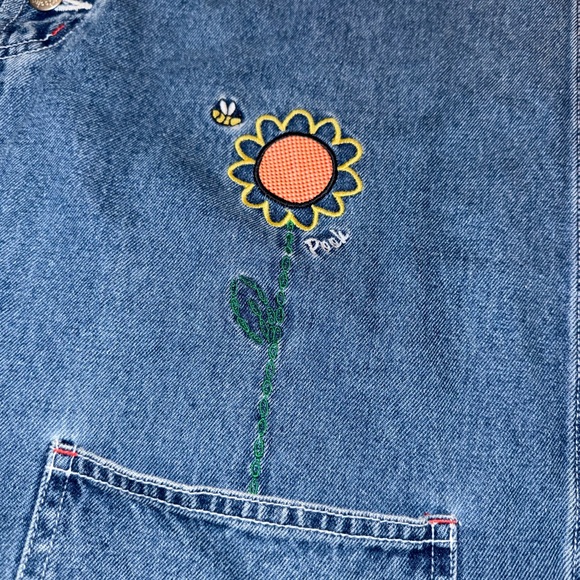 Vintage Denim Pooh (Disney) Sleeveless Dress with Embroidery. - Picture 7 of 11